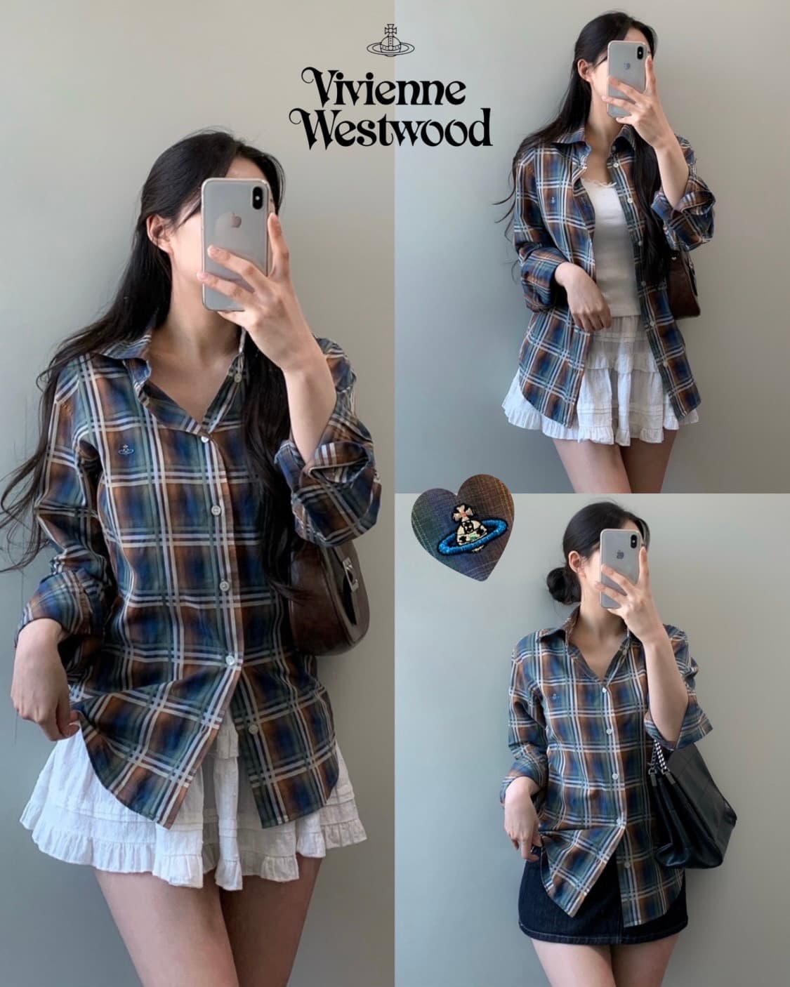 비비안 웨스트우드 체크 셔츠 상품이미지1