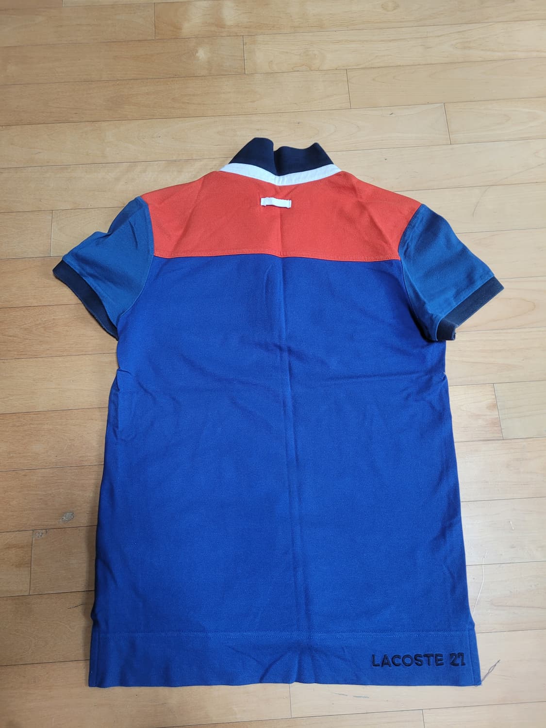 정품 라코스테 컬러블록 반팔 카라티셔츠 상품이미지2