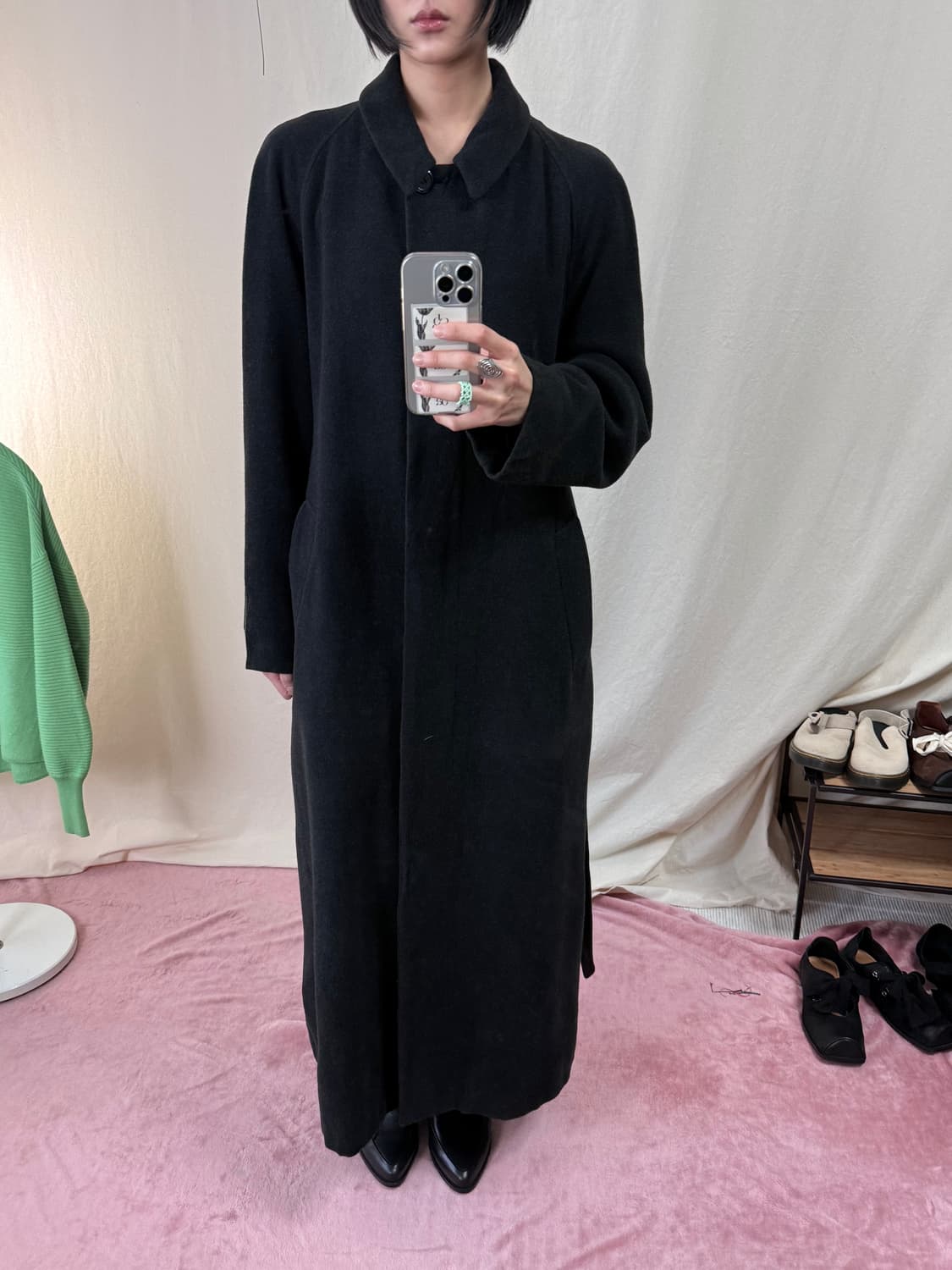 Allegri 퓨어 울 래글런 롱 코트 (벨트 포함) 상품이미지3