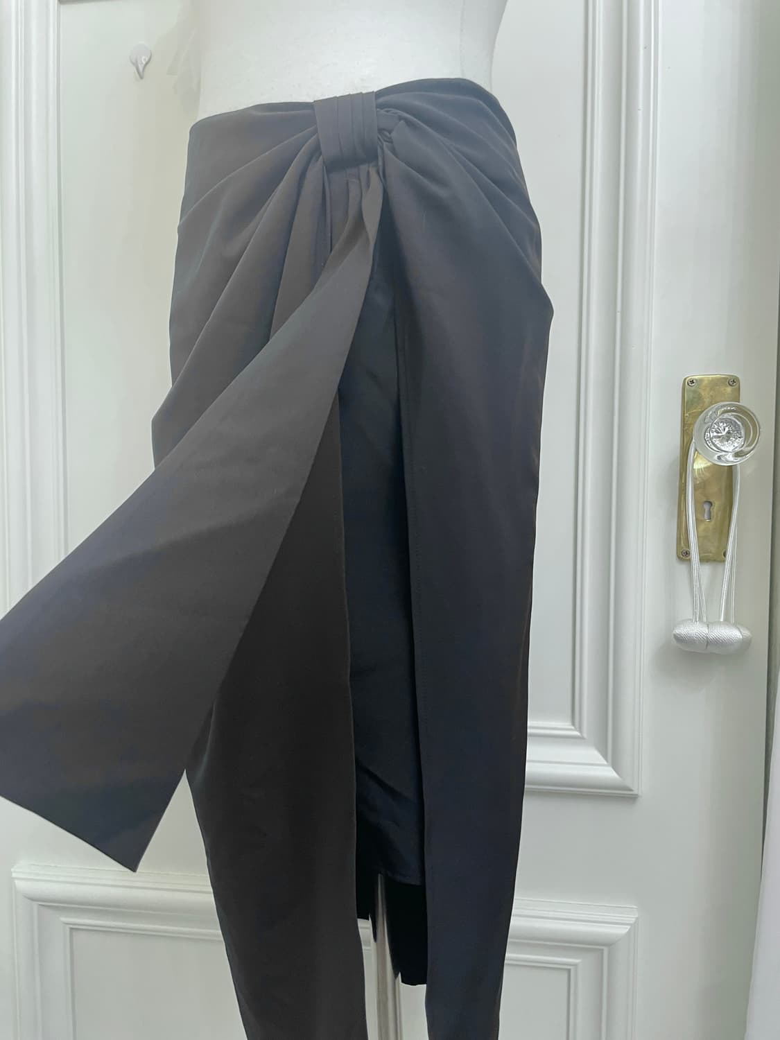 black bow draping point skirt 상품이미지6