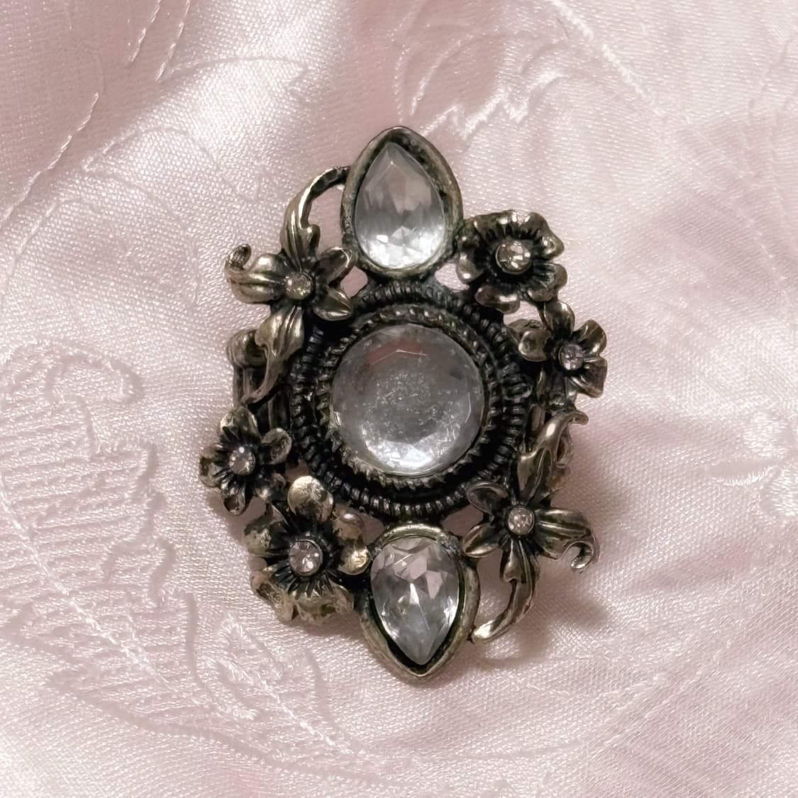 (이체시에눌) 일본 페어리 오리엔탈 핀터깔 대장 큐빅 레이어드 반지  상품이미지3