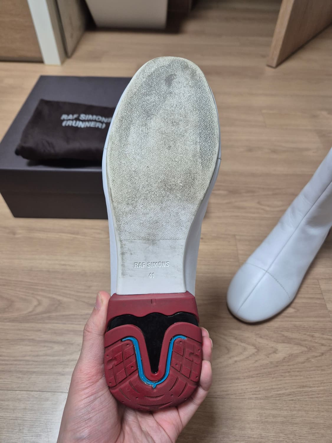 (41)라프시몬스(러너) 솔라리스-2 화이트 부츠 상품이미지4