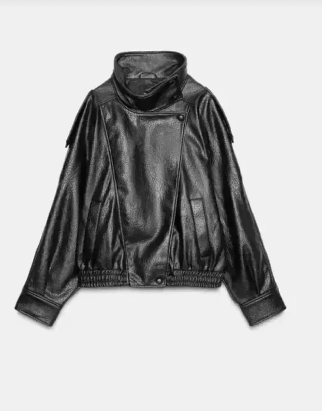 자라 페이크 레더자켓 입생로랑맛 상품이미지1
