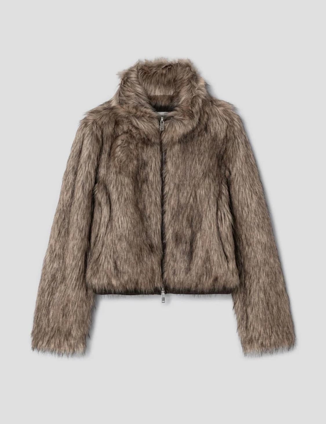 에잇세컨즈 와일드 블루종  옐로이시 브라운 퍼자켓 165Y3VAY1B 상품이미지4