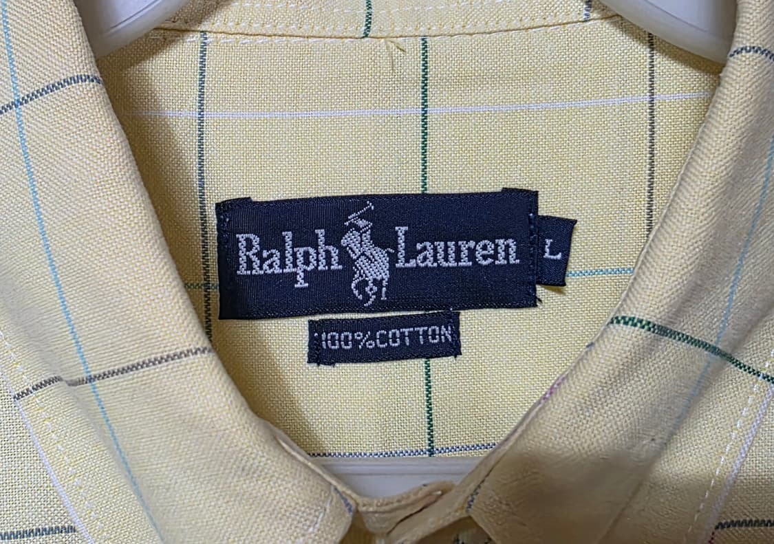 민트급 폴로 랄프로렌 레몬 윈도우체크 셔츠 (아메카지 스타일) 상품이미지6