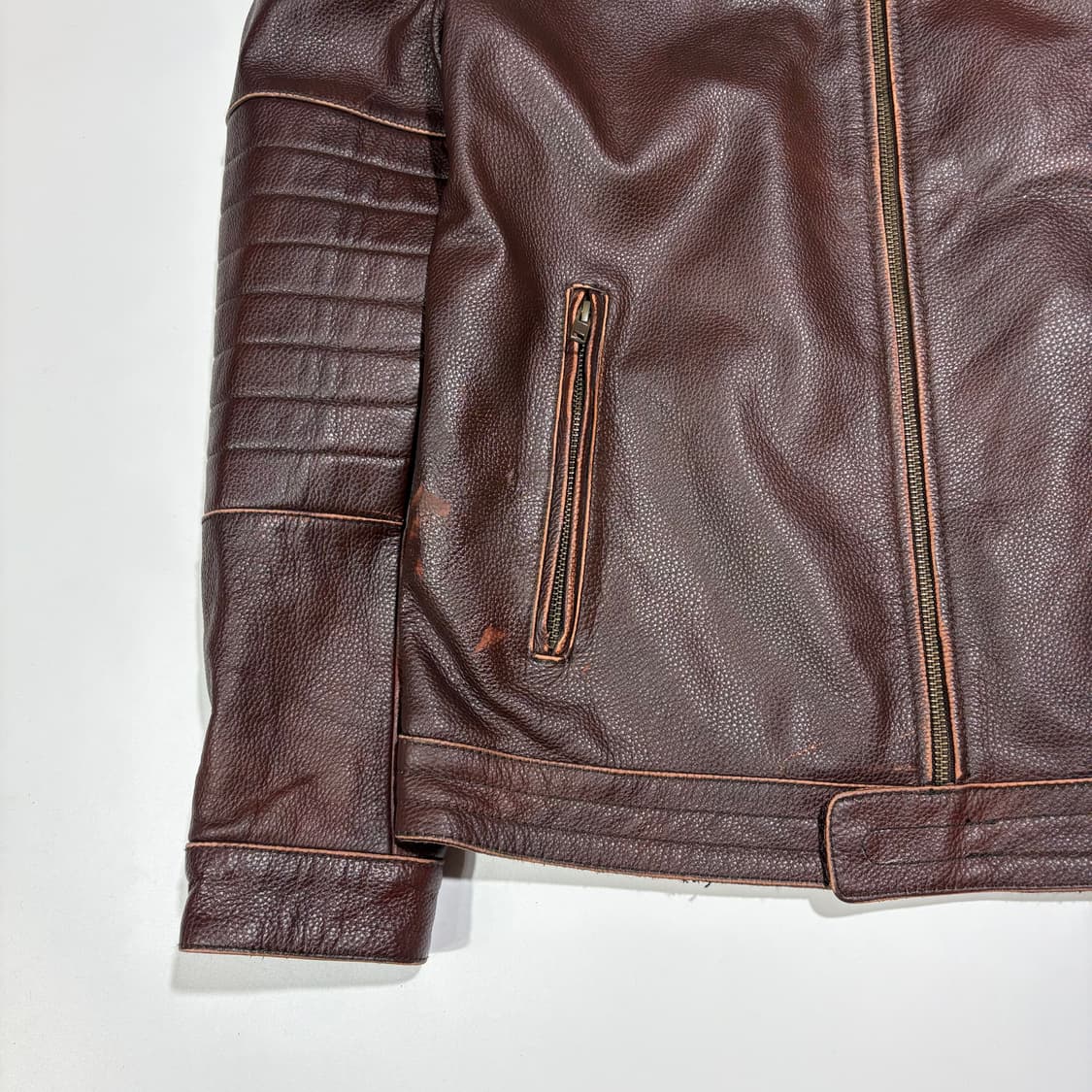 빈티지 브라운 라이더 가죽 자켓 상품이미지2