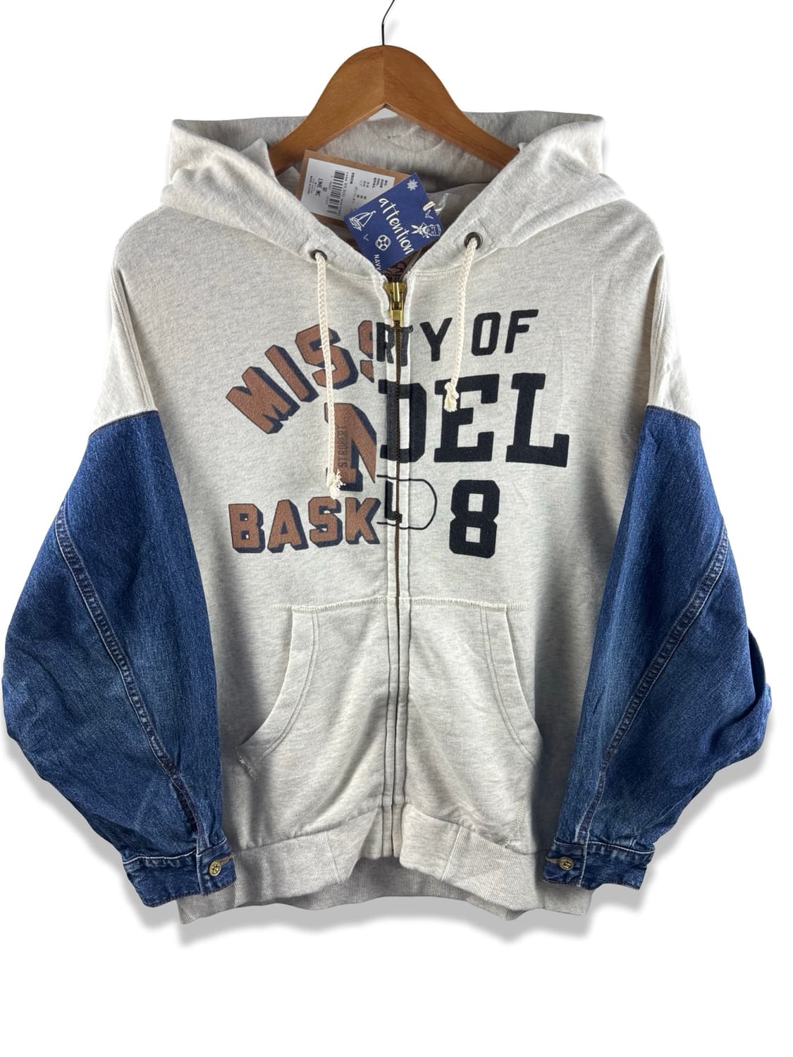 JPN 데님 스웻 후드집업3031 상품이미지1