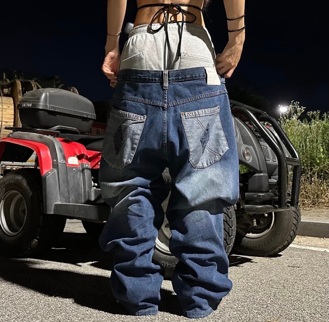 (새깅 추천!) 빈티지 워싱 자수 데님 상품이미지3