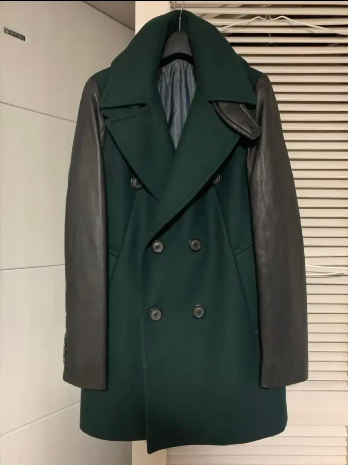 (미사용품) 솔리드옴므 팔가죽 더블코트 상품이미지2