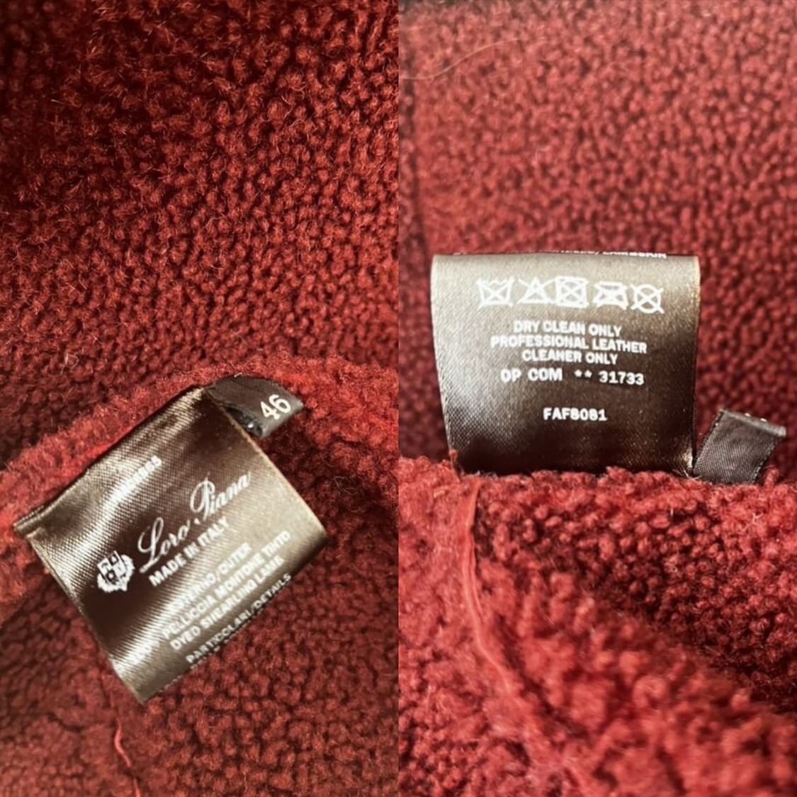 로로 피아나 재킷(시어링-램스킨)46 사이즈-해외발송 상품이미지9