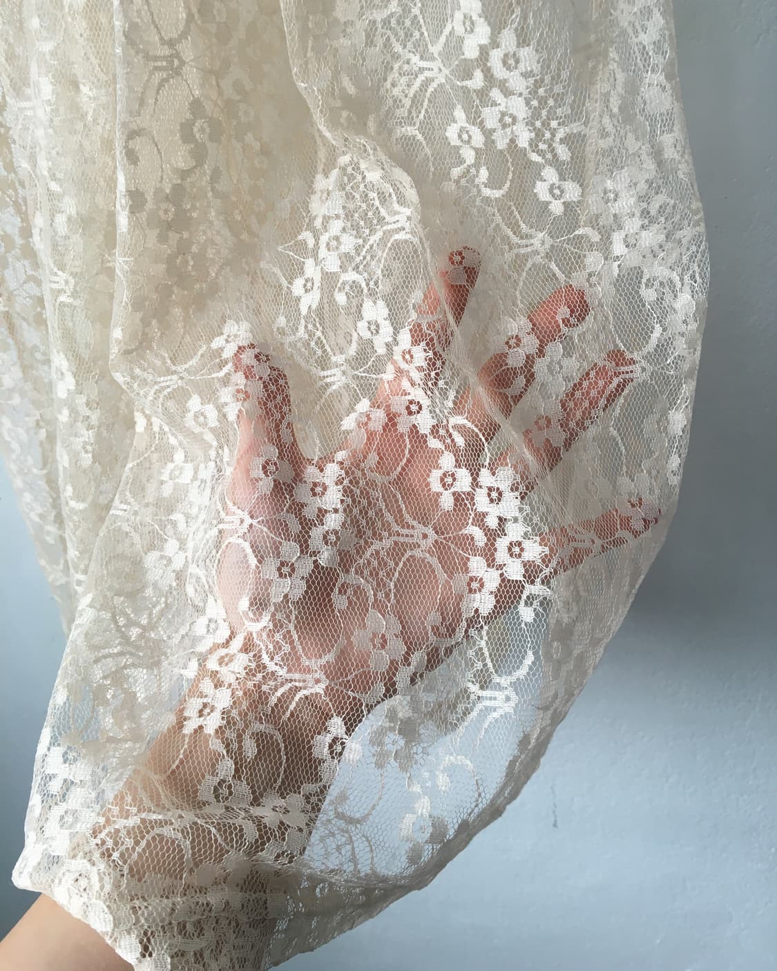 flower pattern lace see through sleevele 상품이미지5