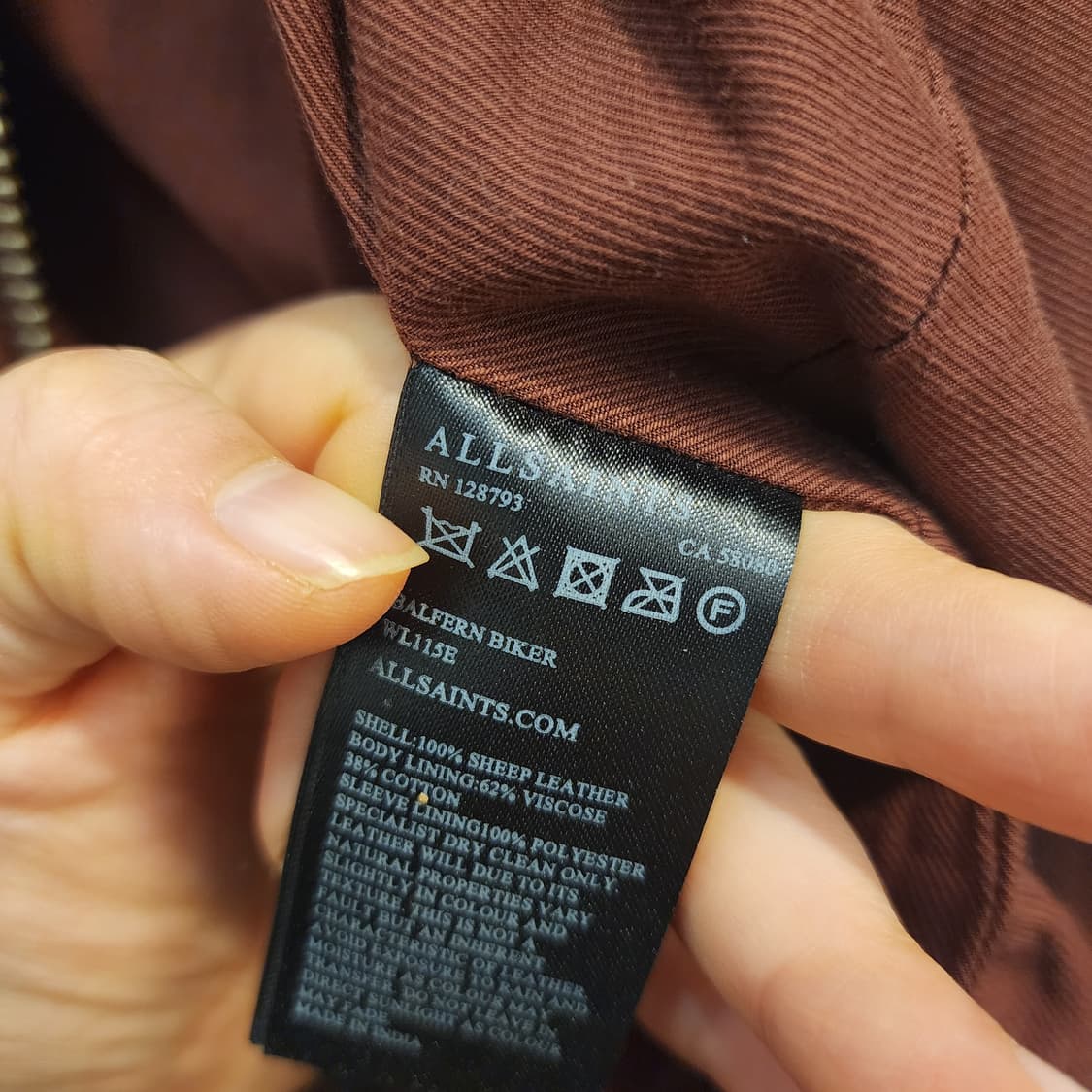 올세인츠 램스킨 바이커 쟈켓 상품이미지7