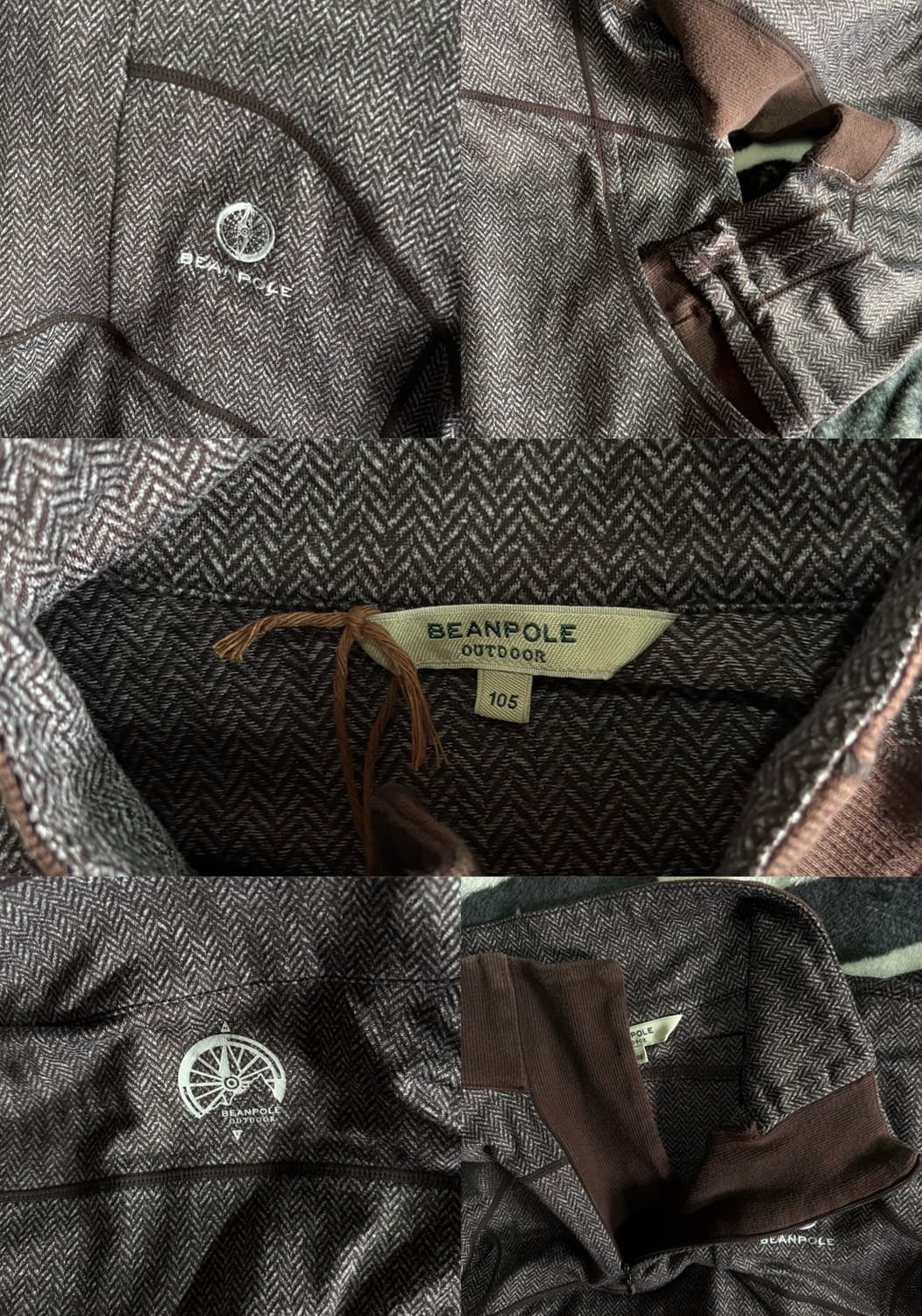 빈폴 헤링본 브라운 집업 티셔츠 상품이미지5