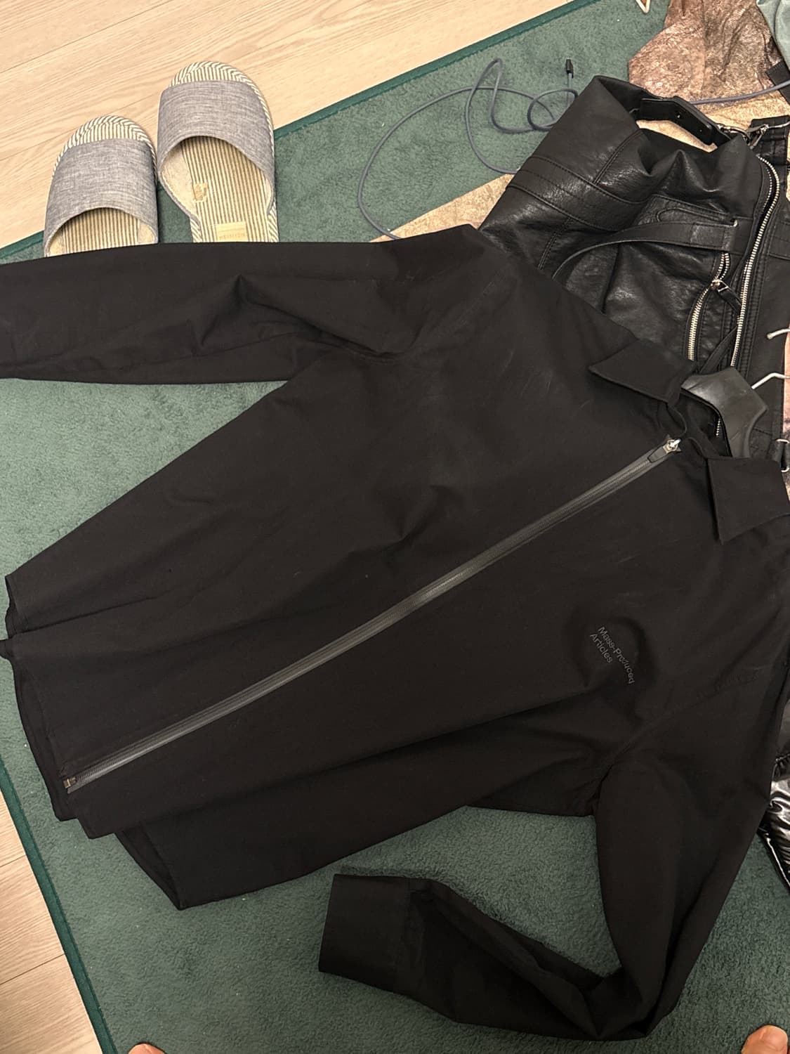 플라스틱프로덕트 집업 셔츠 S 블랙  상품이미지2