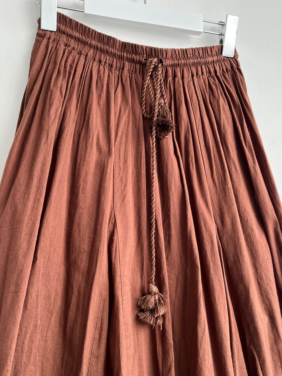 브라운 수술 롱 스커트 상품이미지2