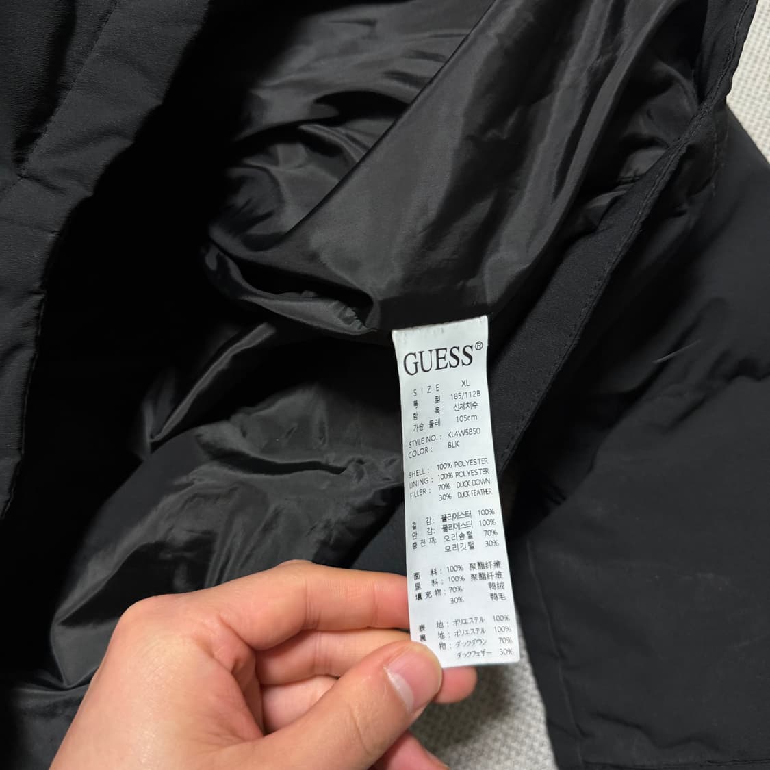 게스 덕다운 라운드 패딩 상품이미지3