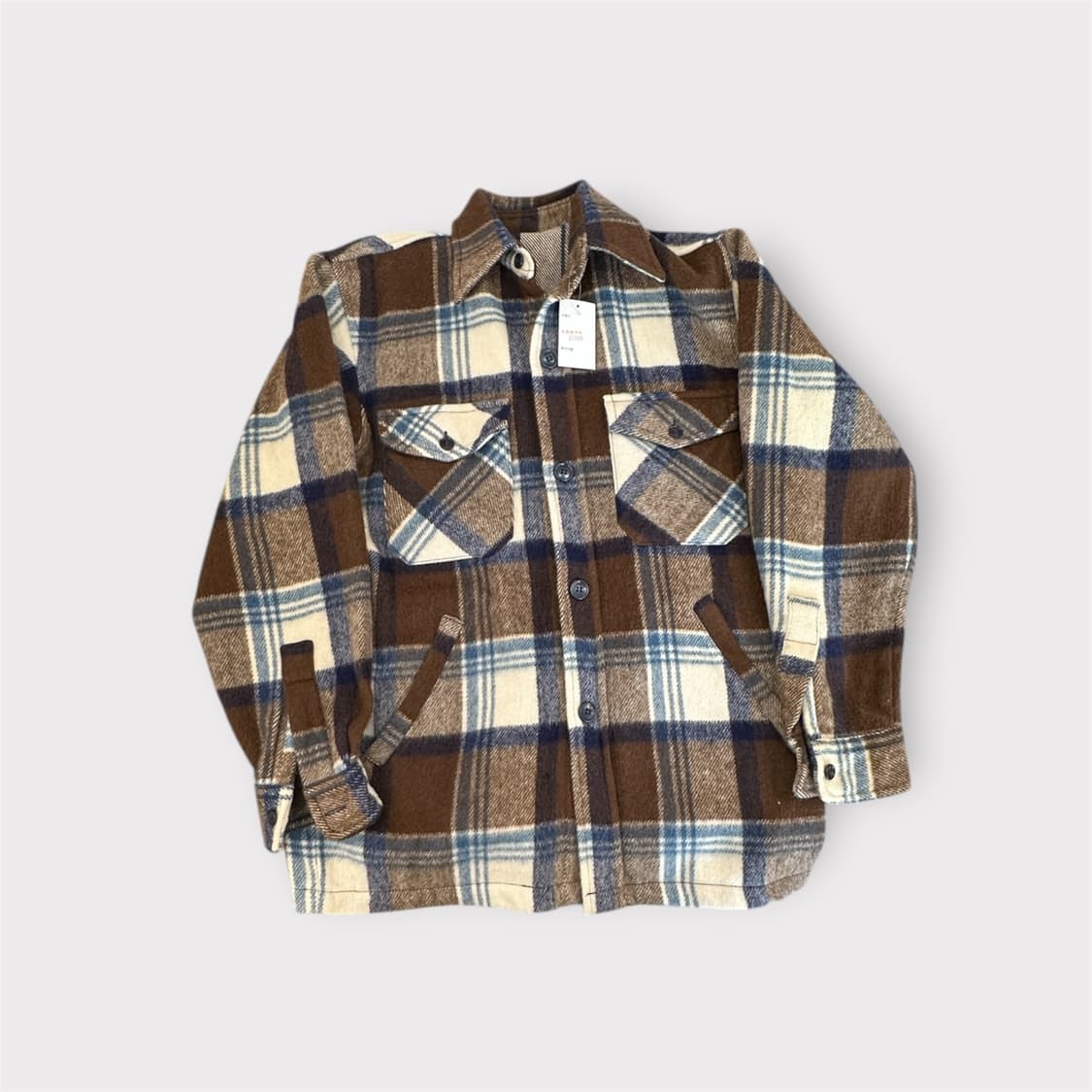 브라운  체크 자켓 상품이미지1