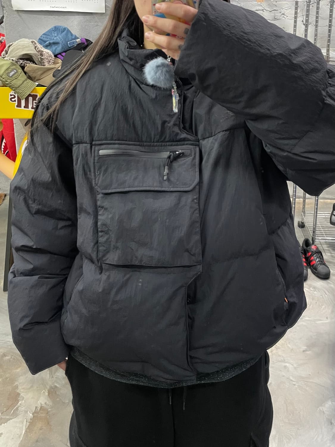 커스텀 멜로우 테크 숏 다운 패딩 상품이미지8