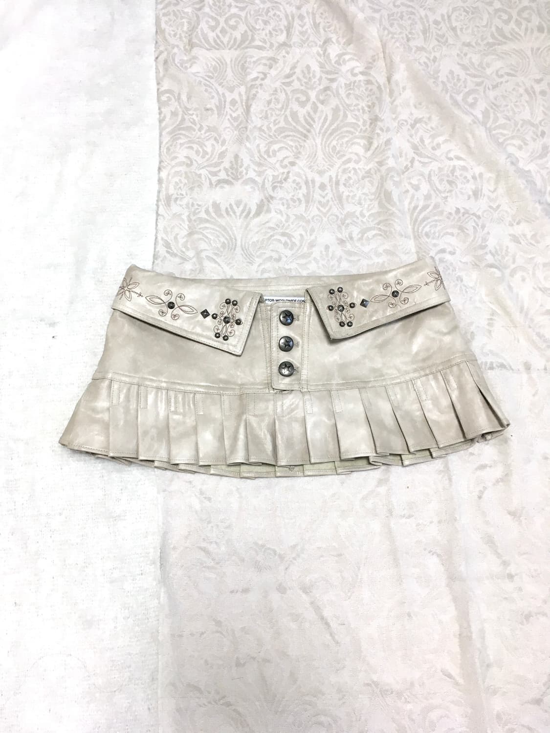 SCULPTOR 스컬프터 레더 미니스커트 아이보리 xs (빈티지 유일매물 상품이미지7