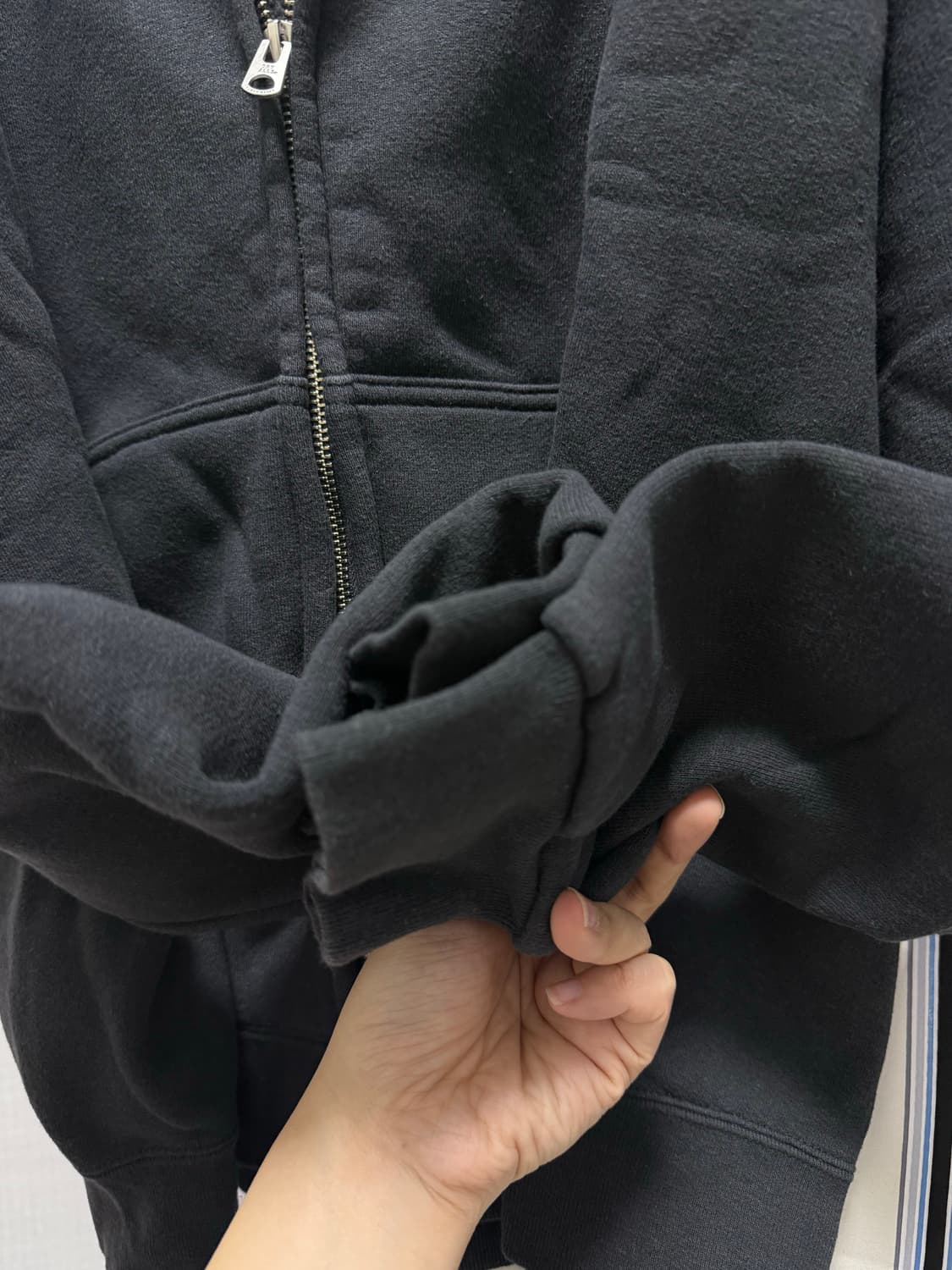 휴먼메이드 후드집업 블랙 L사이즈  상품이미지4