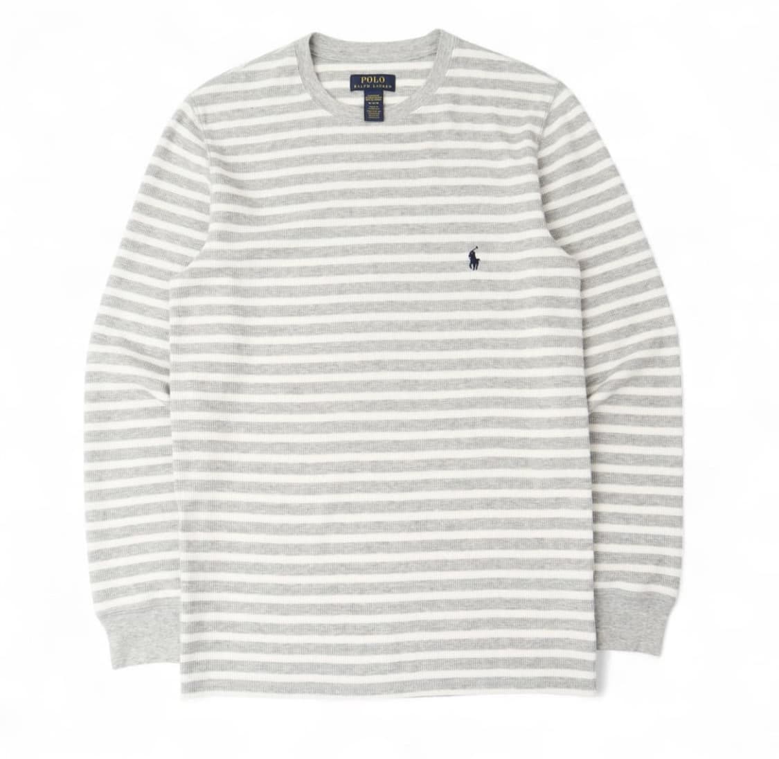 구해요) 폴로 랄프로렌 그레이 스트라이프 와플 롱슬리브 티셔츠 상품이미지1