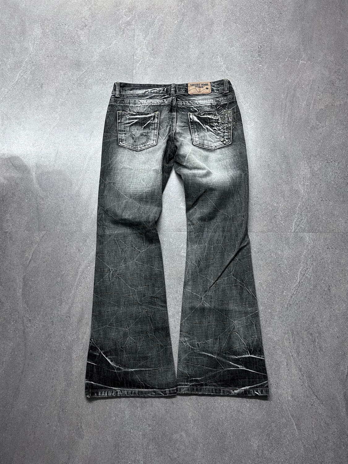 Decade Jpn 피어싱 샌드 워싱 부츠컷 데님 상품이미지7