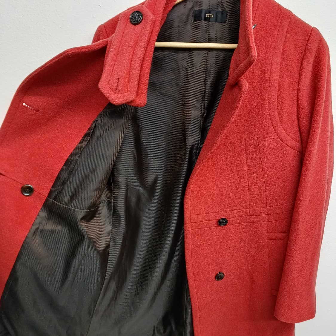 시스템 레드 울 앙고라 하프 코트 66
 상품이미지3