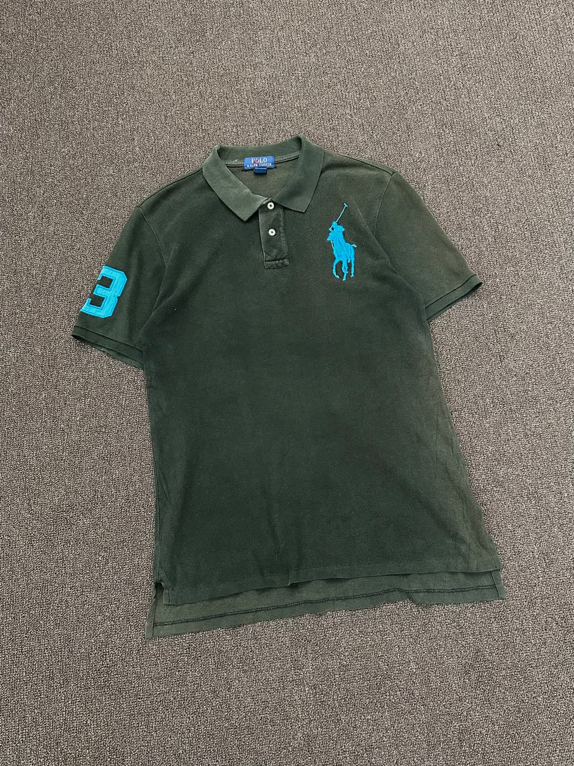 XL)폴로 랄프로렌 빈티지 빅포니 블랙 메쉬 반팔 상품이미지1