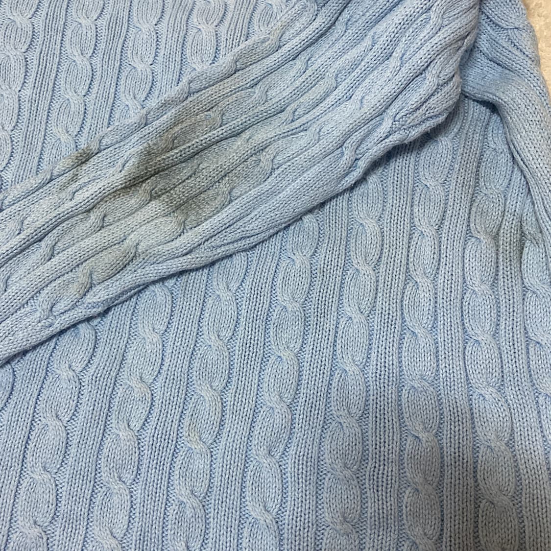 폴로 하늘 꽈배기 니트 L 상품이미지2