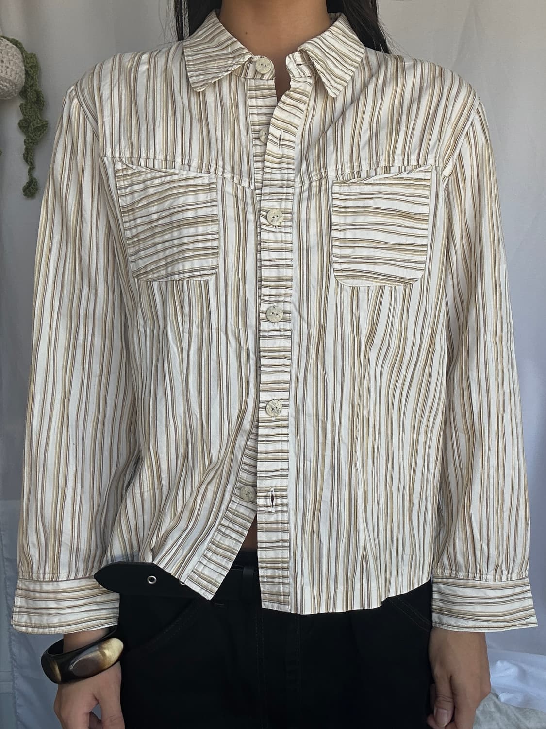 빈티지 에스닉 스트라이프 셔츠 상품이미지1