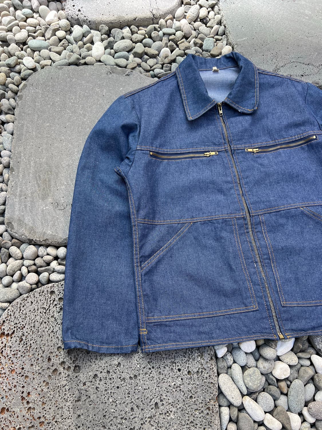 OLD VINTAGE DENIM FRENCH 빈티지프렌치데님워크자켓 상품이미지4