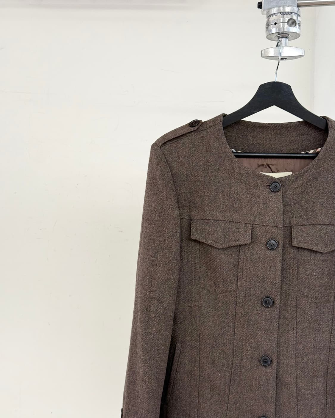 버버리 브라운 더블 포켓 버튼업 자켓 상품이미지3