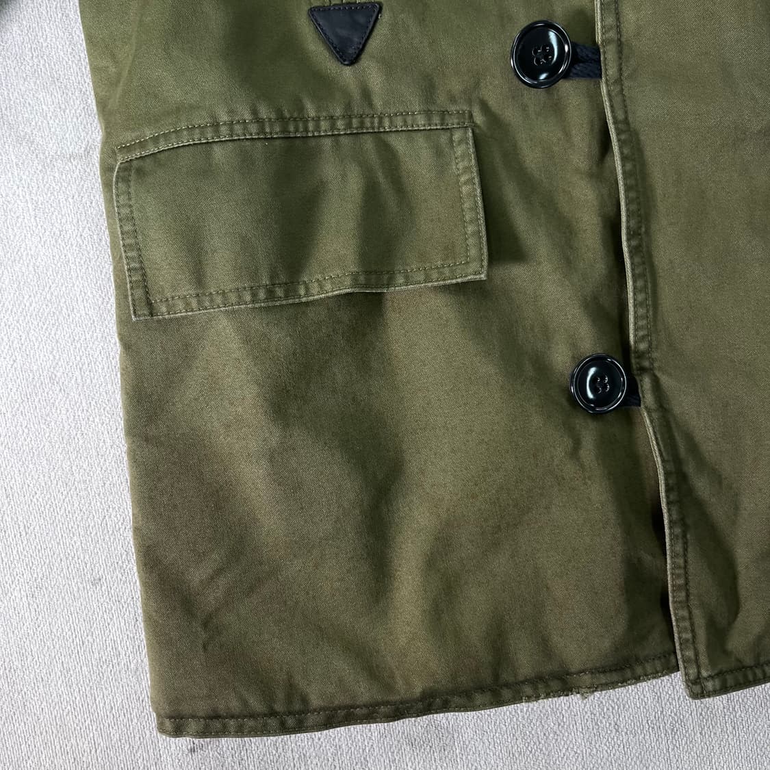 100 폴로랄프로렌 진스 디스트레스드 올리브 씨어링 셰르파 자켓 상품이미지4