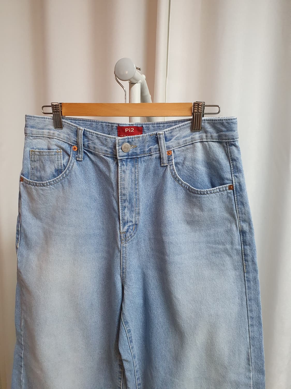 빈티지 연청 데님 와이드핏팬츠 L 상품이미지3