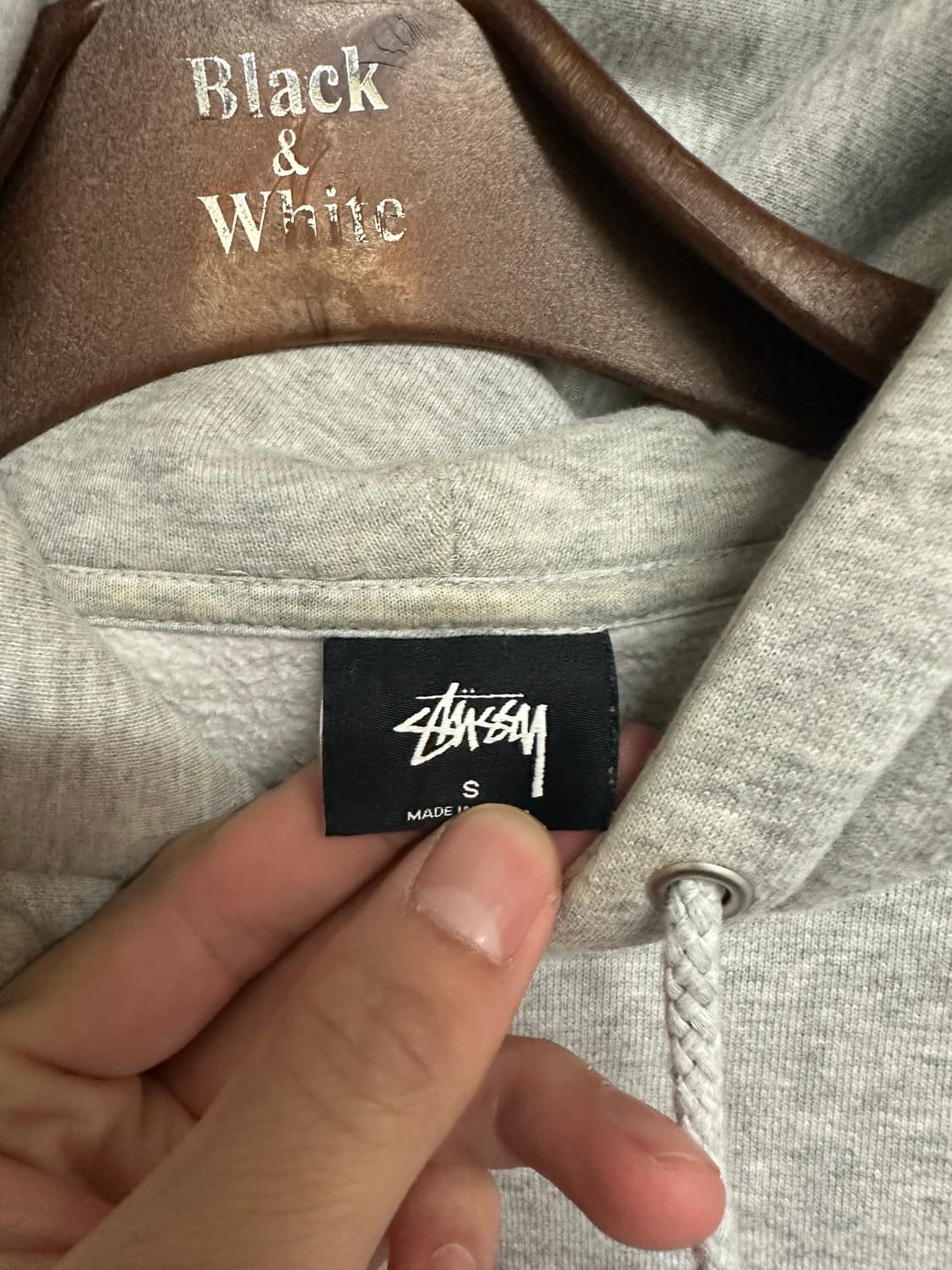 스투시 Stussy 회색 후드티 S(90-95) 상품이미지3