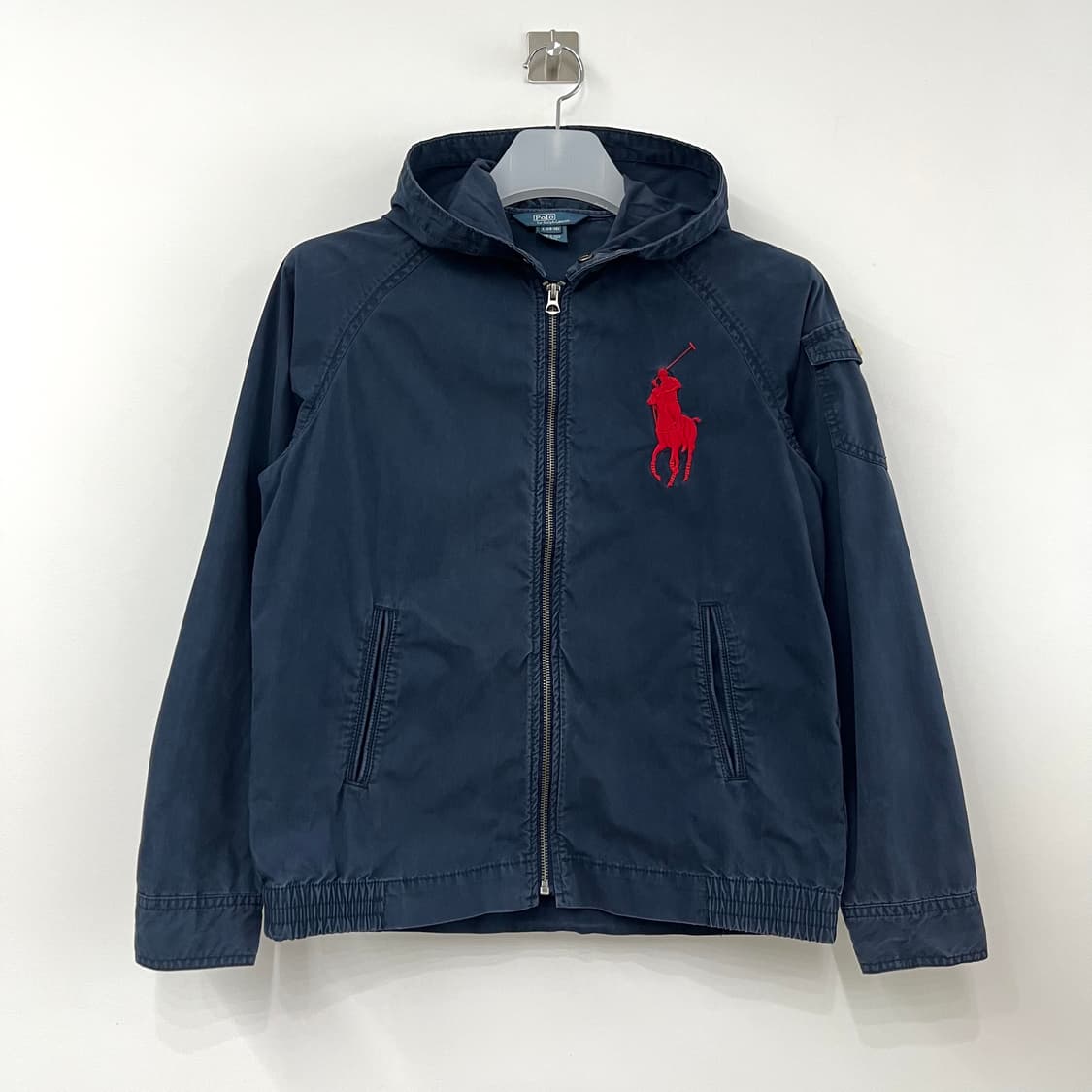 폴로 랄프로렌 빅포니 네이비 후드 바람막이 자켓 상품이미지2