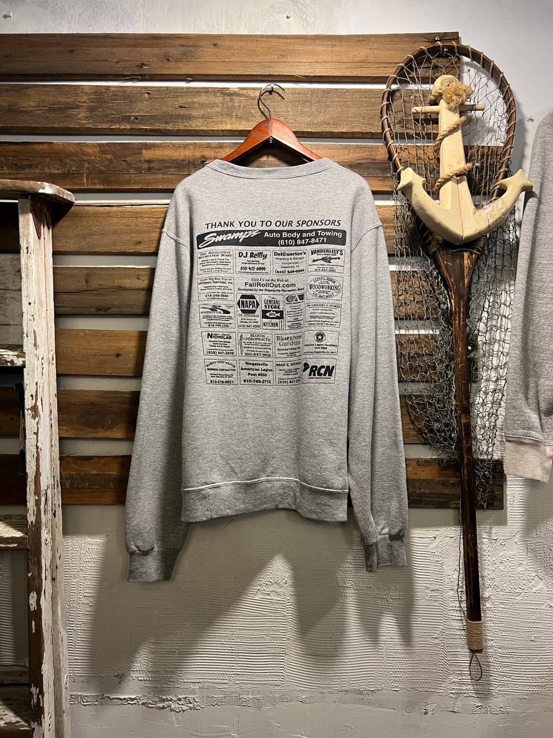[S]USA 빈티지 Fall Roll Out 올드카 그레이 스웻셔츠 상품이미지7