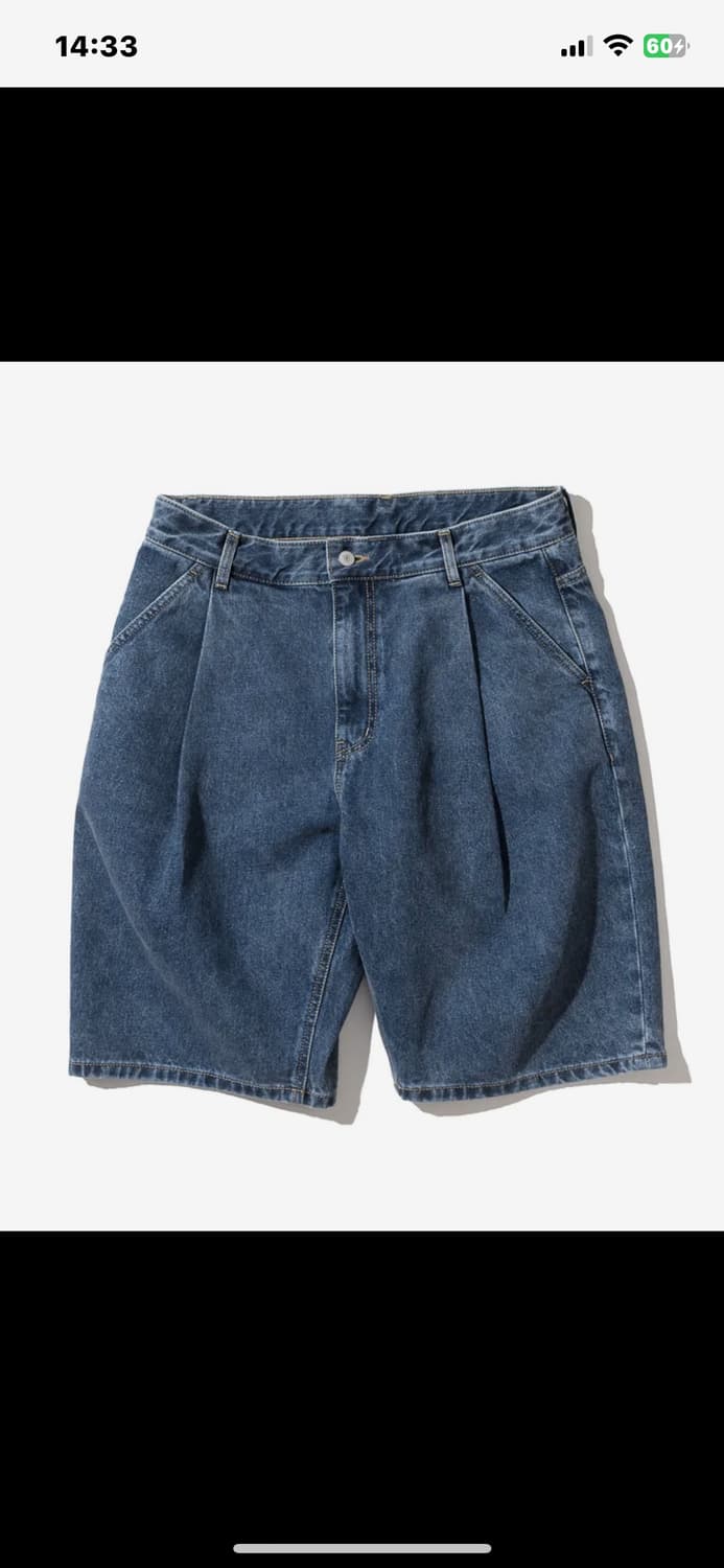유니폼브릿지 one tuck denim shorts indigo wash 상품이미지2