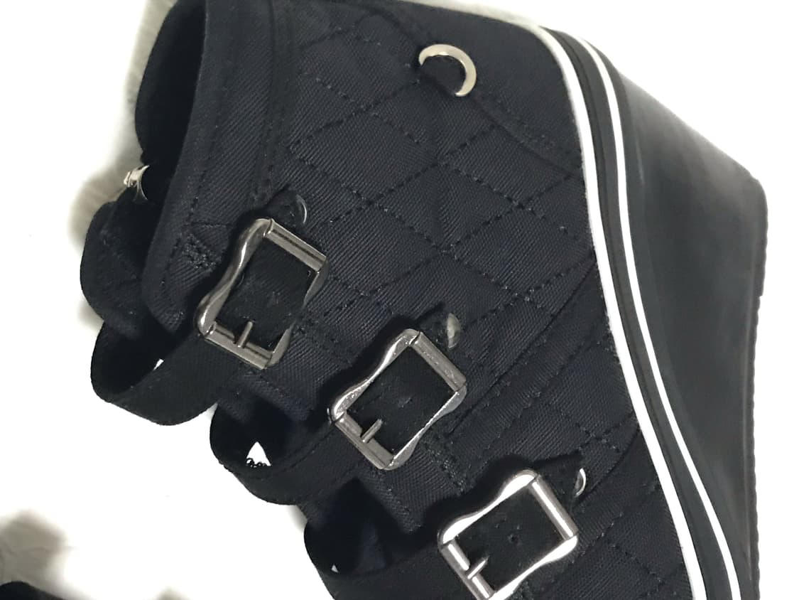 빈티지 갸루 퀼팅 버클 웨지힐 스니커즈 235 상품이미지7