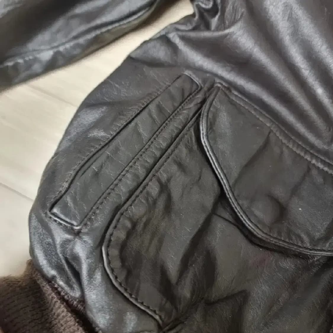 미군군납 a-2 빈티지 가죽 자켓(100) 상품이미지7