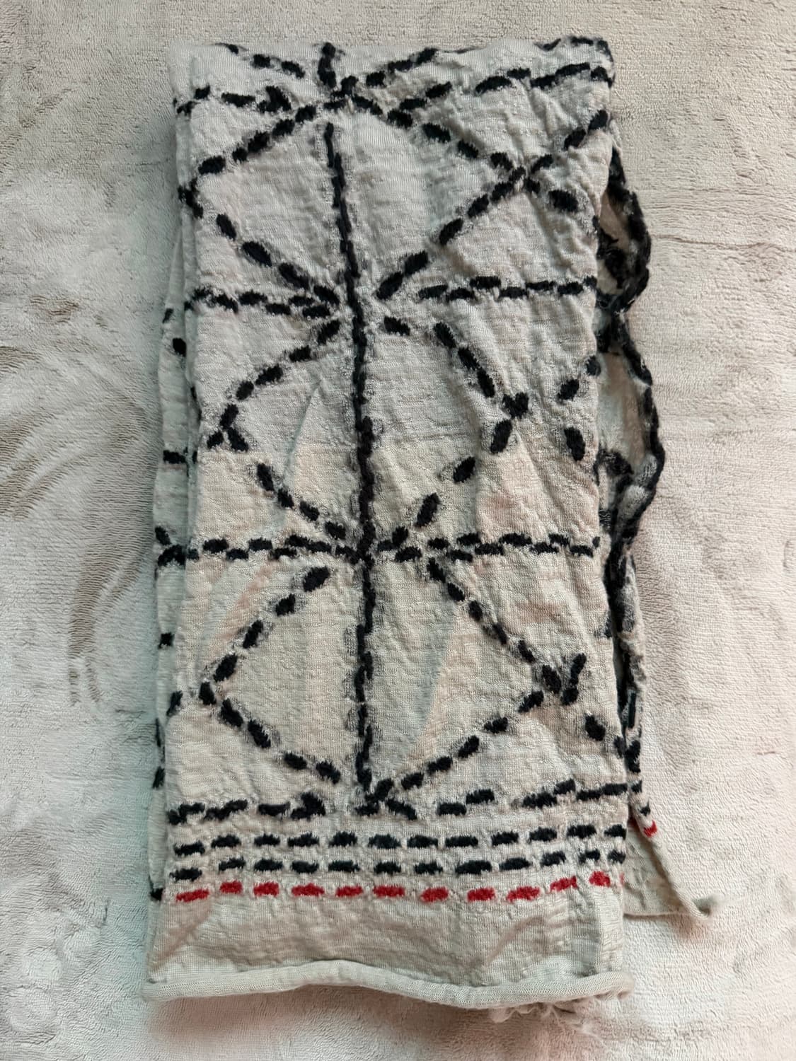 캐피탈 축융 울 사시코 HAPPY 머플러 아이보리 상품이미지2