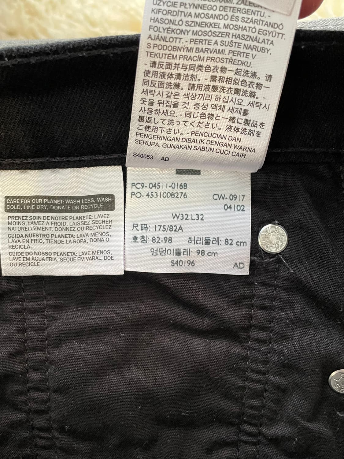 리바이스 블랙 데님 팬츠 상품이미지3