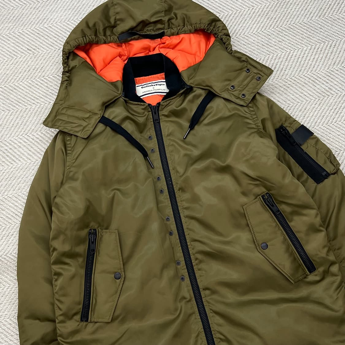 오니츠카타이거x안드레아폼필리오 밀리터리 롱 패딩 r2279 상품이미지3