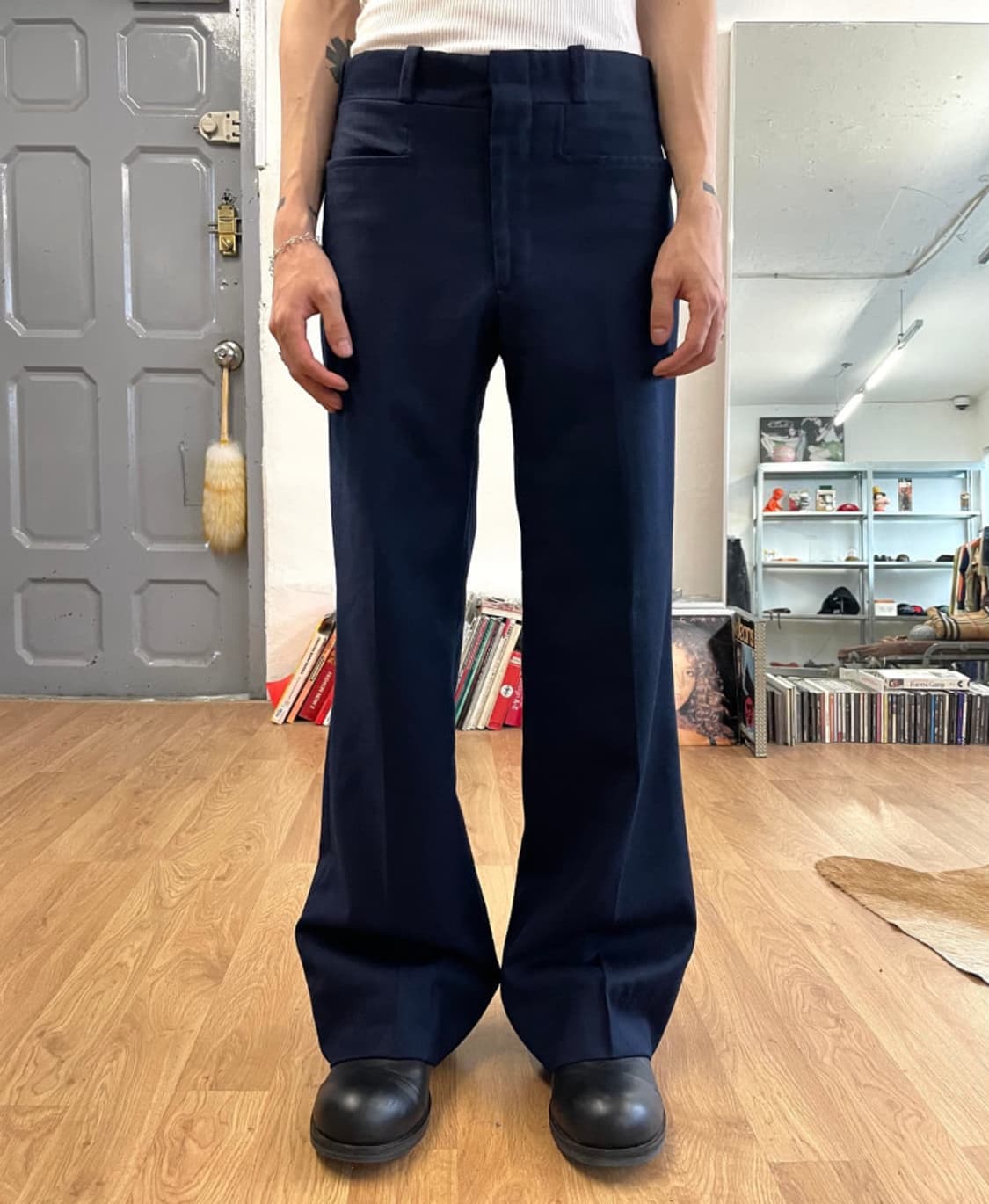 80s Talon zip 울 플레어 팬츠 상품이미지2