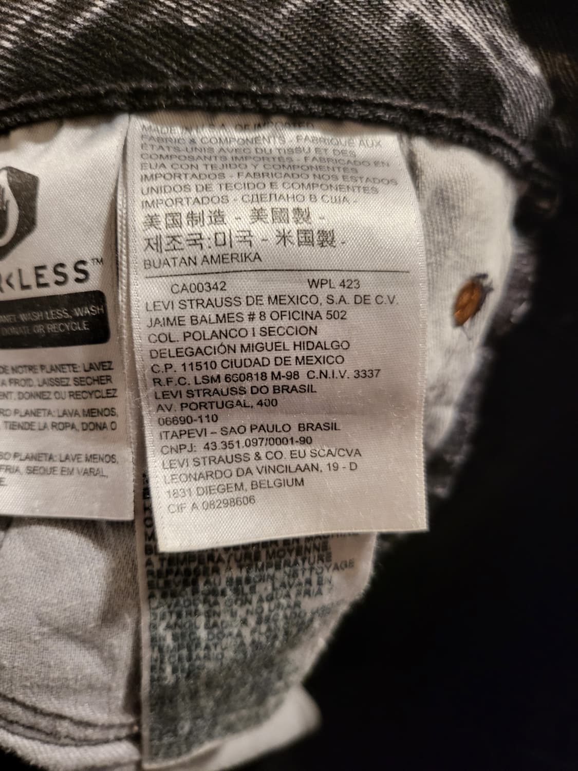 리바이스 501 프리미엄 흑청 데님 W31 L32 상품이미지8