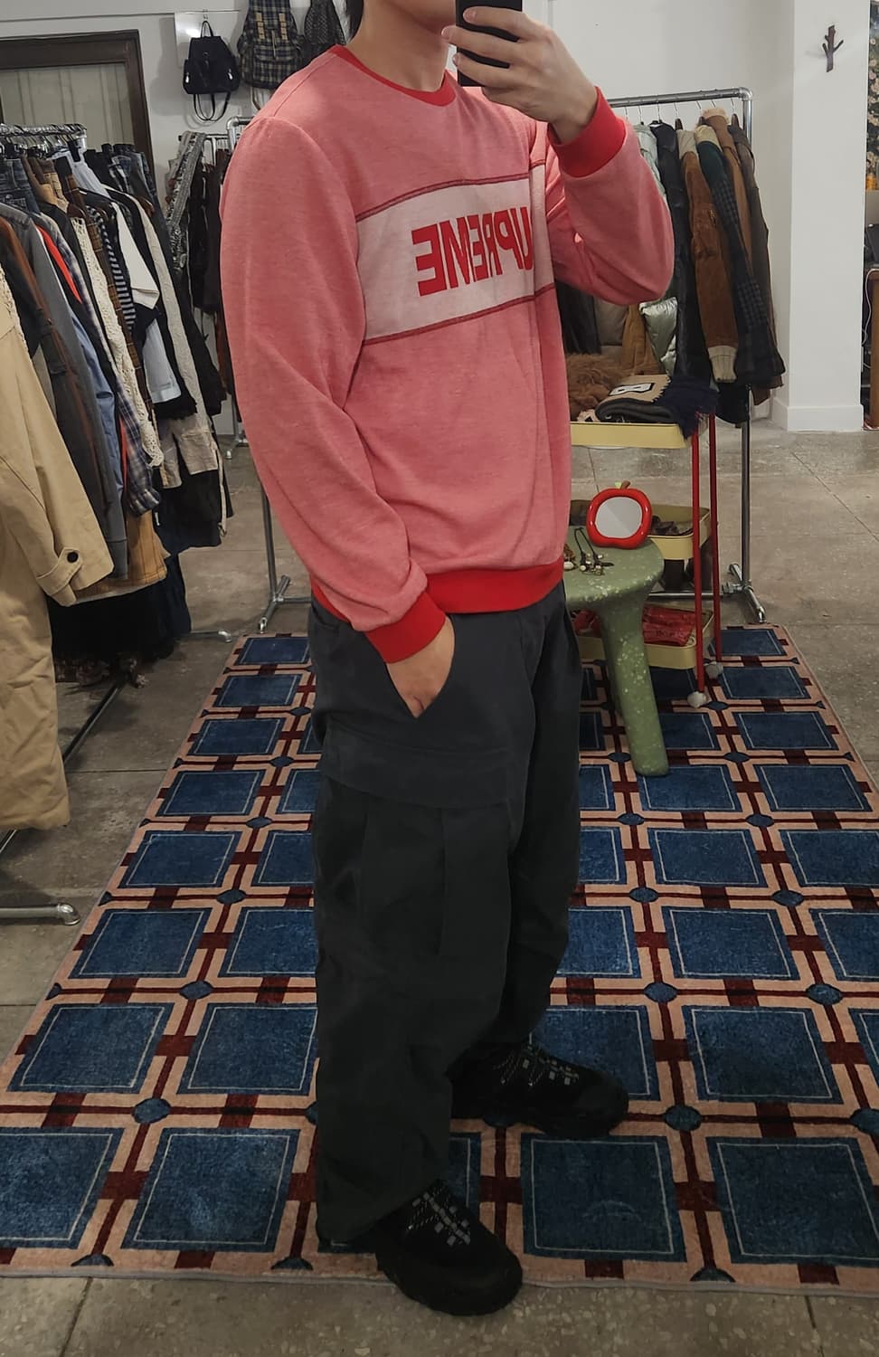 슈프림 토날 스트라이프 로고 크루넥 니트 (L) 상품이미지7