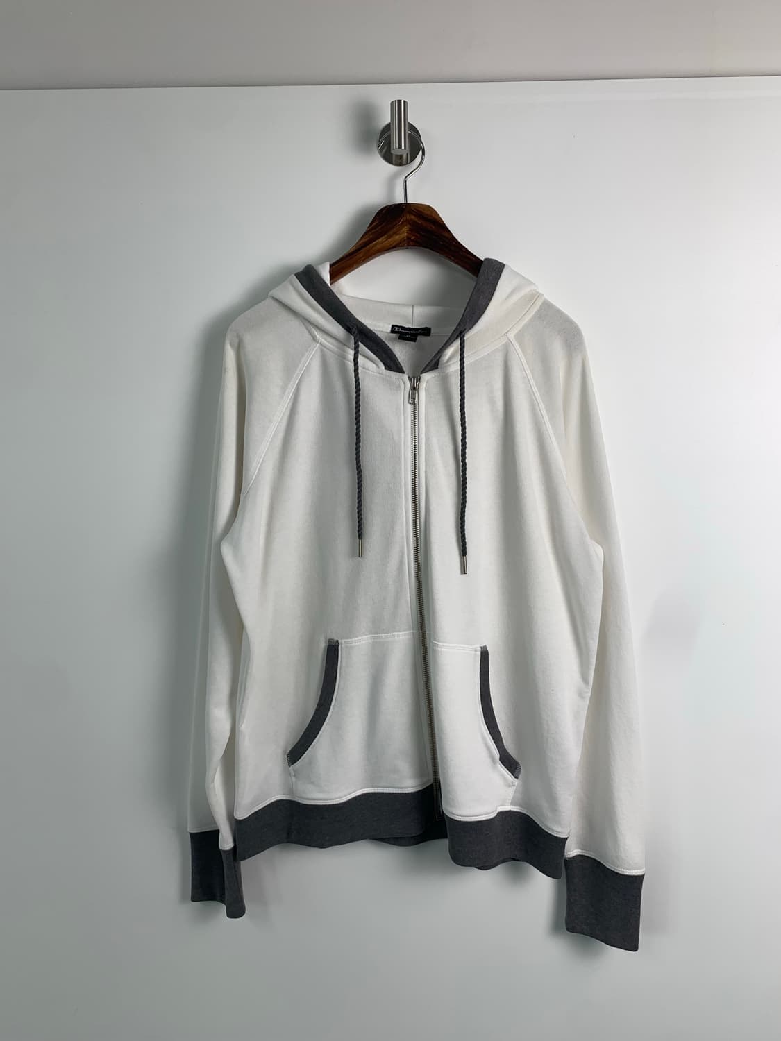 챔피온 화이트 링거 후드집업 상품이미지2