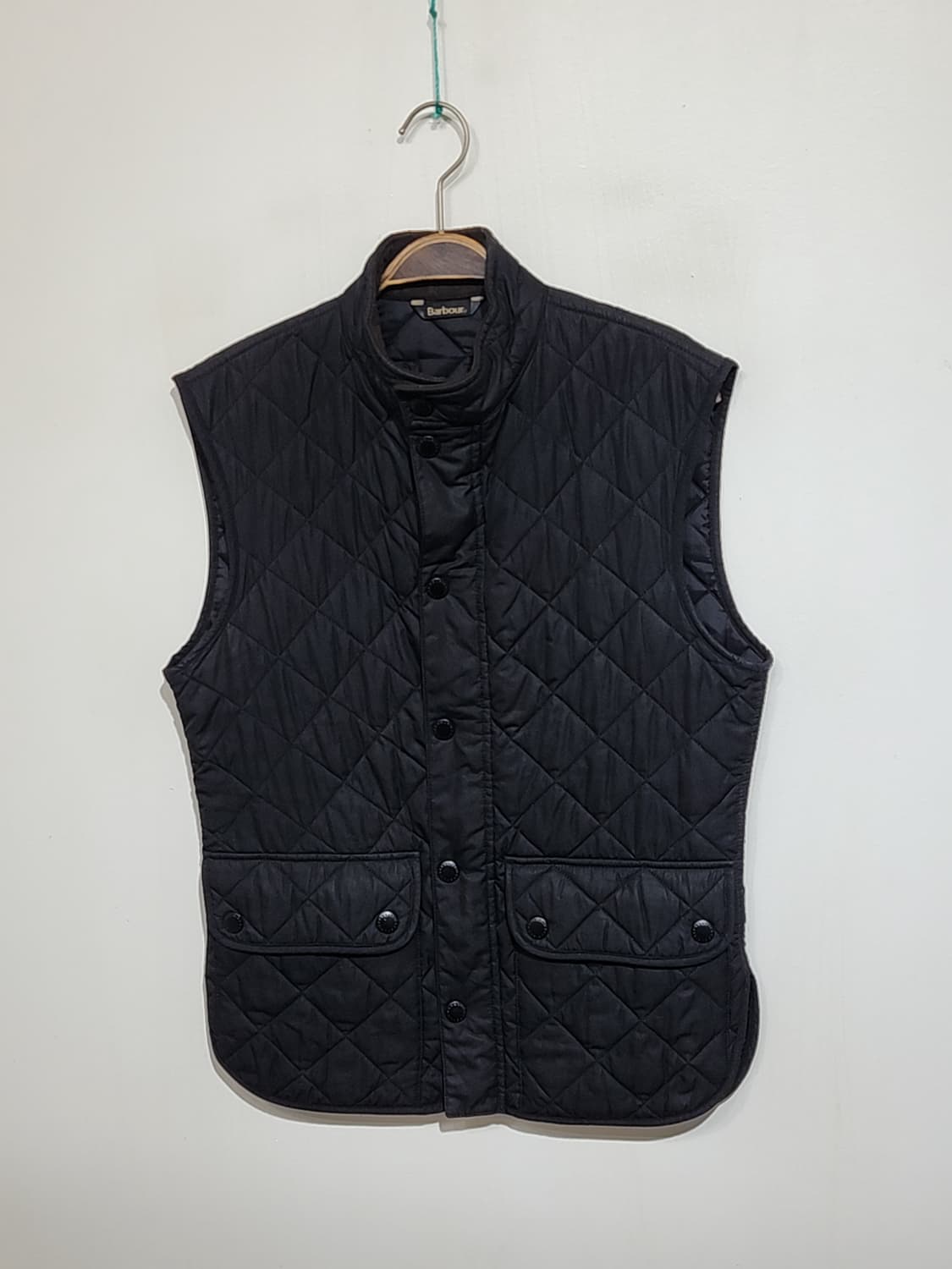 (S) 바버 퀼팅 조끼 블랙 누빔 집업 베스트  상품이미지1