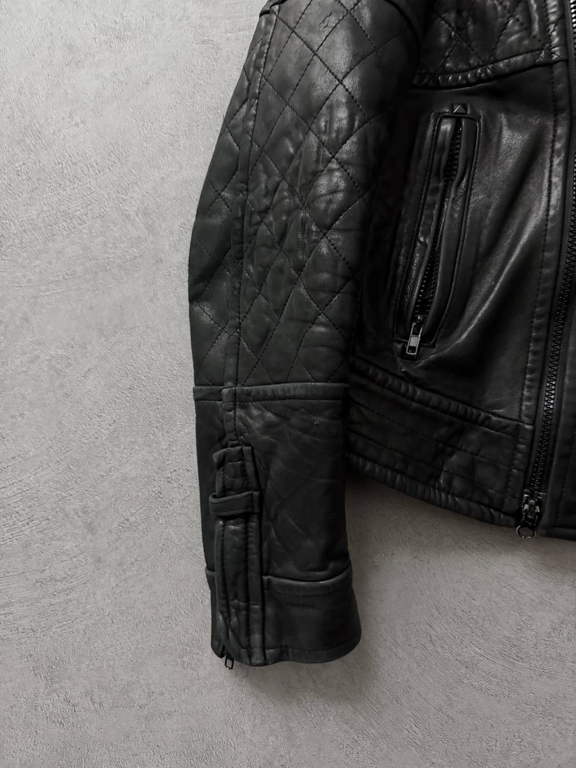 이태리 램스킨 바이커레더자켓 상품이미지7