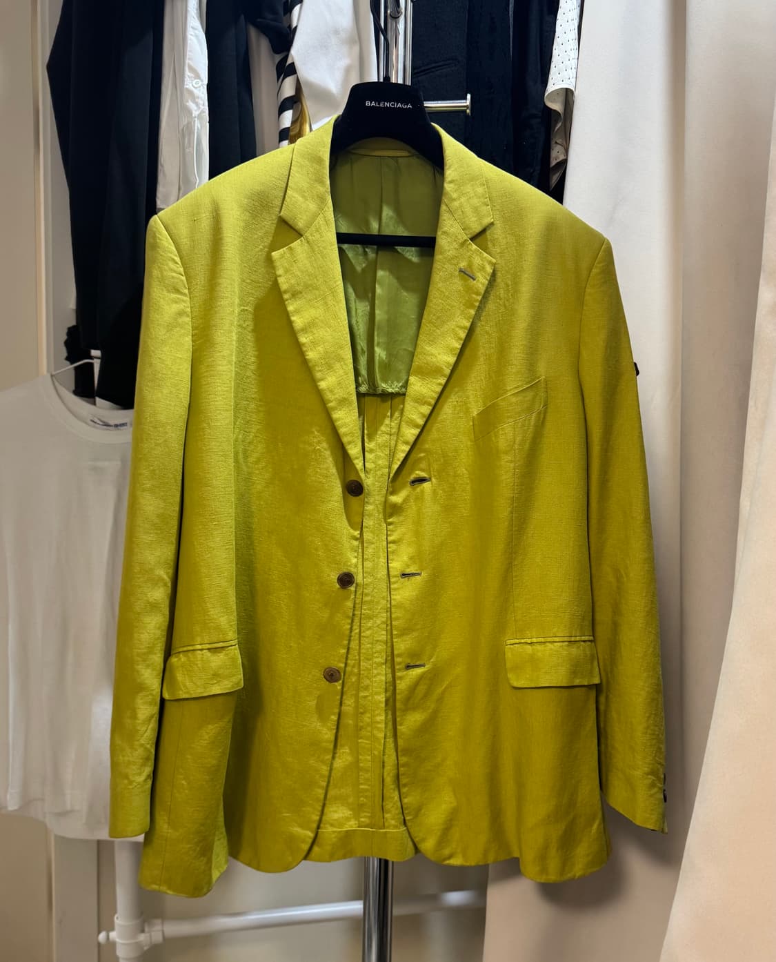 발렌시아가 워시드 오버사이즈 린넨 블레이져 상품이미지8